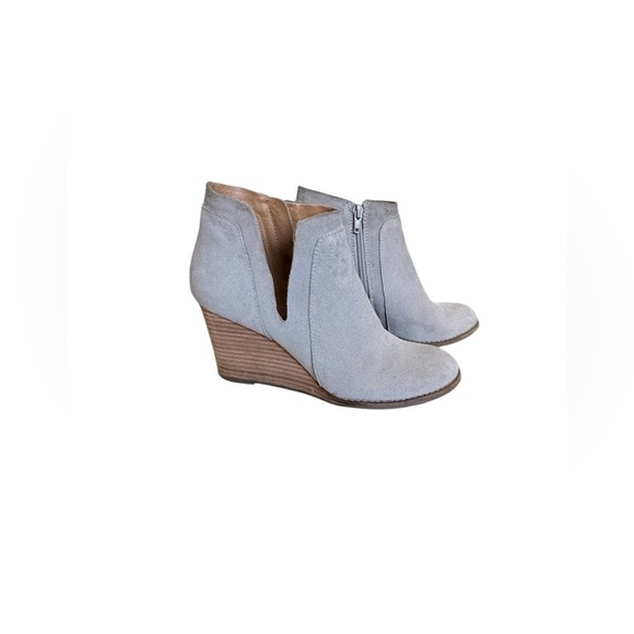 Lucky Brand Shoes - Lucky Brand Light Gray Wedge Ankle Boots